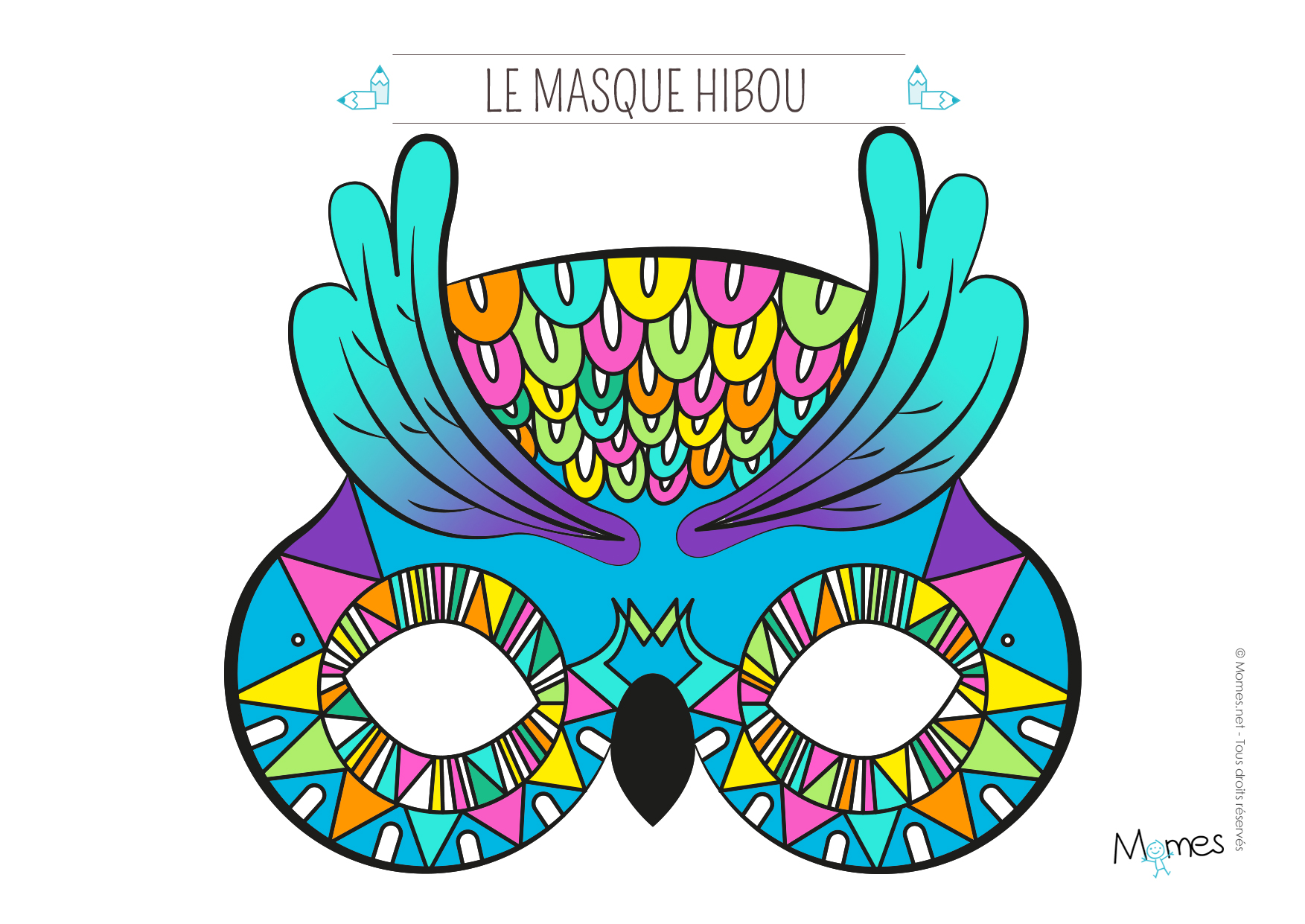 Masque de hibou à imprimer | MOMES