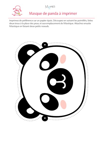 Imprimer le masque de panda