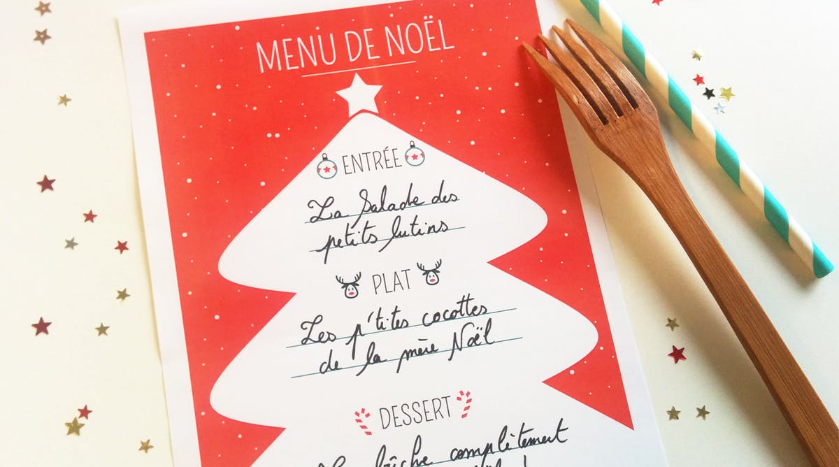 Modele De Menu A Imprimer Pour Noel  Noel Naturel