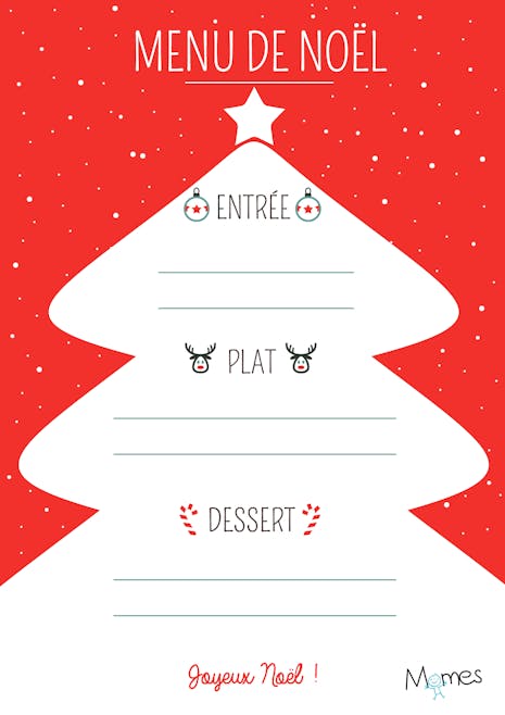 Menu De Noel A Imprimer Sapin Rouge Et Blanc Momes Net Menu De Noel A Imprimer Sapin Rouge Et Blanc Momes Net