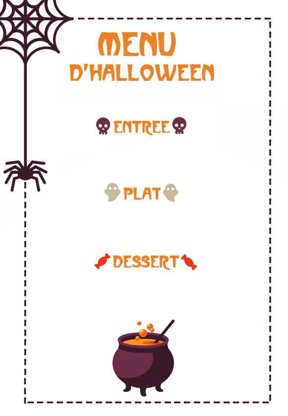Menu Halloween A Imprimer Momes Net