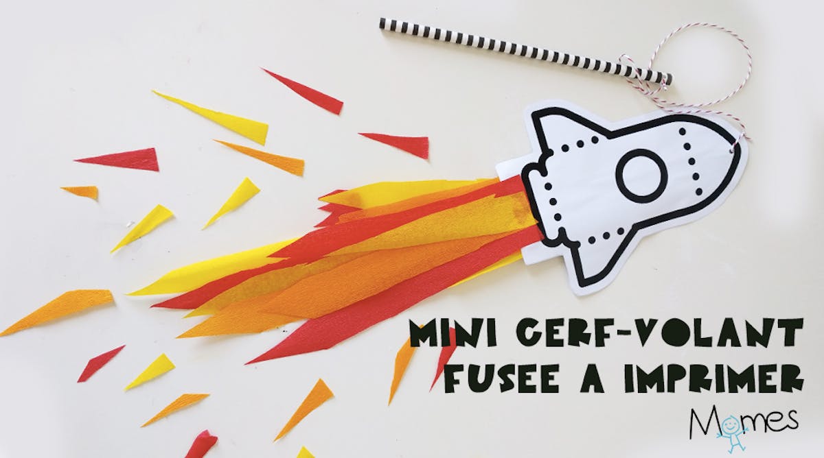 Mini Cerf Volant Fusee A Imprimer Momes Net