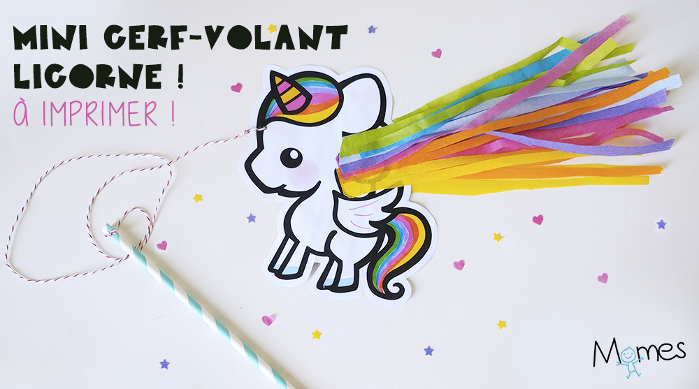 Mini Cerf Volant Licorne A Imprimer Momes Net