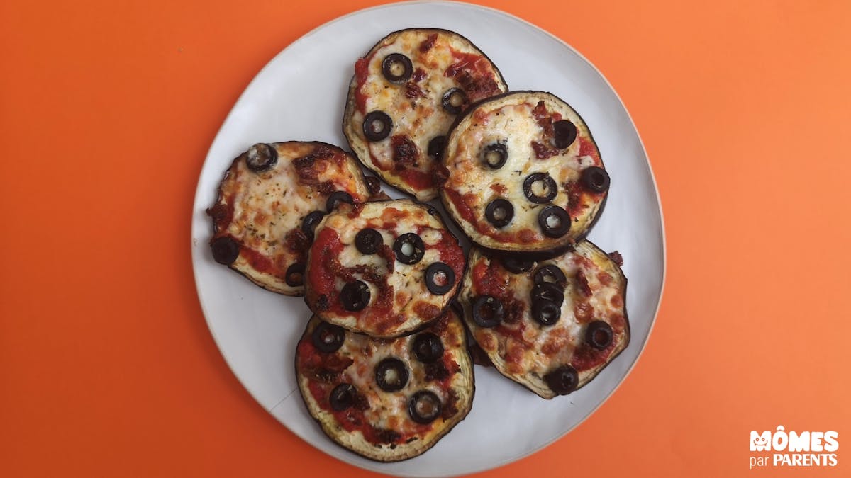 Mini pizza aubergine Mini pizza aubergine