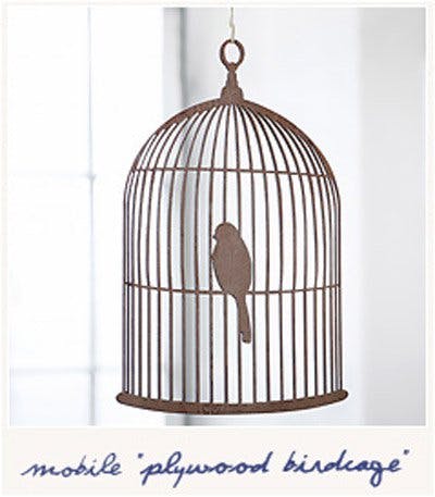Mobile oiseau en cage