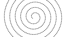 Modèle de spirale en pointillés