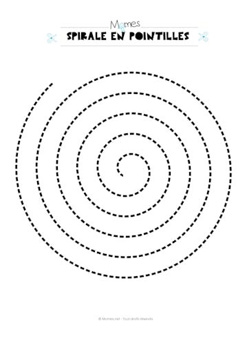 Mod le de spirale  en pointill s MOMES net