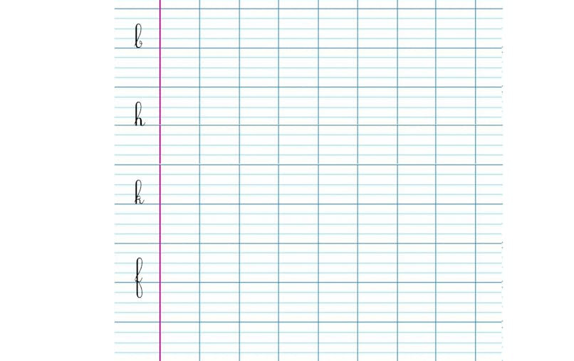Modele Ecriture Cursives L B H K F Momes Net