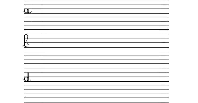Modèle écriture cursives minuscules : o, a, d, g | MOMES