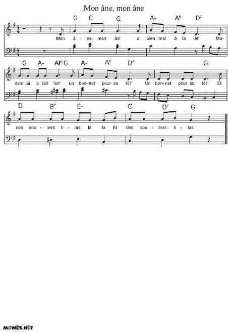 Les Paroles De La Comptine Mon Ane Les Paroles De La Comptine Mon Ane