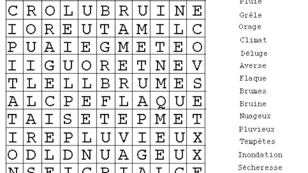 Mots cachés : une pluie de mot Mots cachés : une pluie de mot | MOMES.net