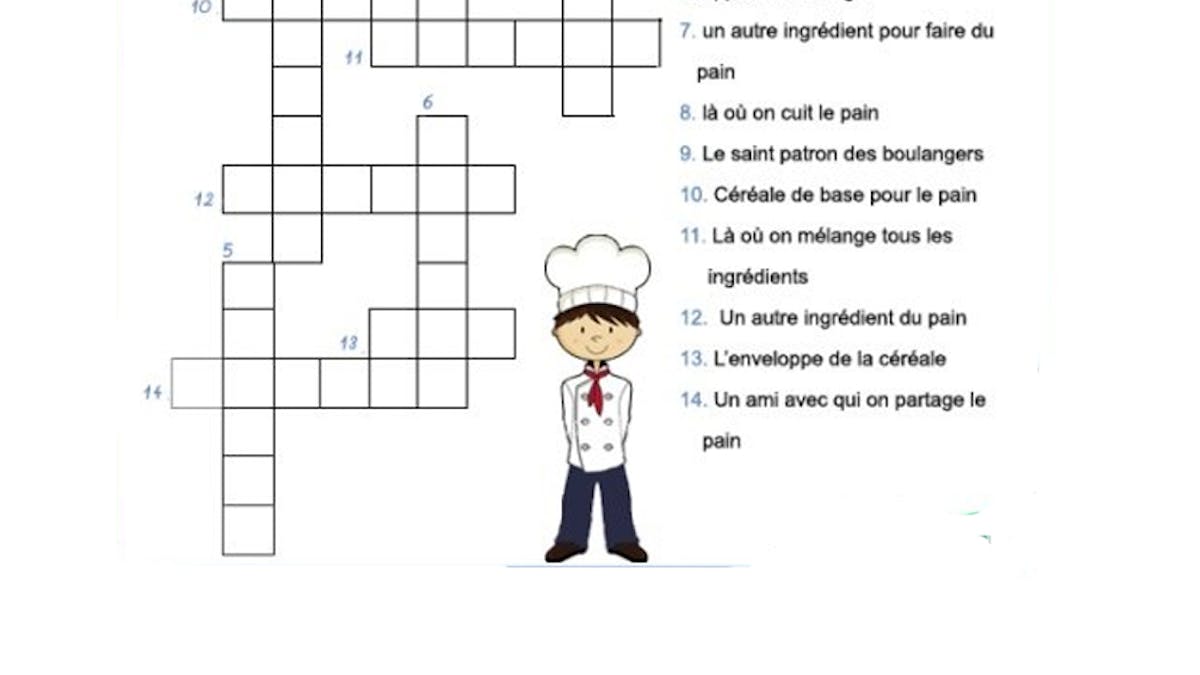 Mots croisés du boulanger | MOMES.net
