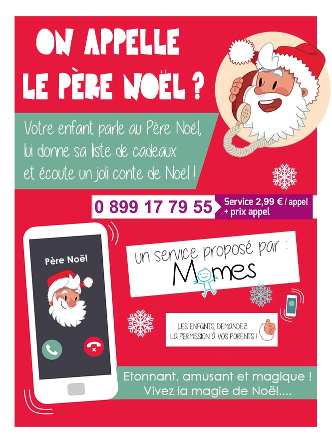 Téléphoner au Père Noël, le rêve pour tous les enfants | MOMES.net Téléphoner au Père Noël, le rêve pour tous les enfants | MOMES.net