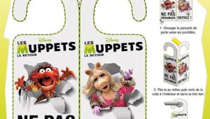 Pancarte de porte Les Muppets: entrez