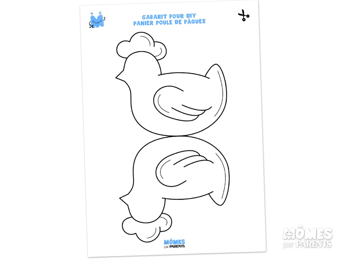 Gabarit Panier Poule De Paques A Imprimer DIY petite poule de pâques | MOMES