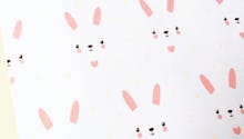 Papier à motif lapins roses à imprimer