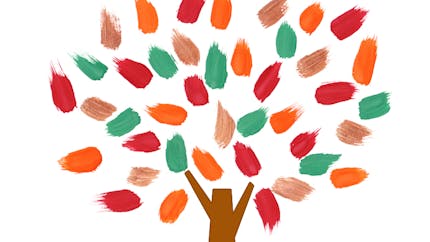 Peinture au doigt : les feuilles d'automnes
