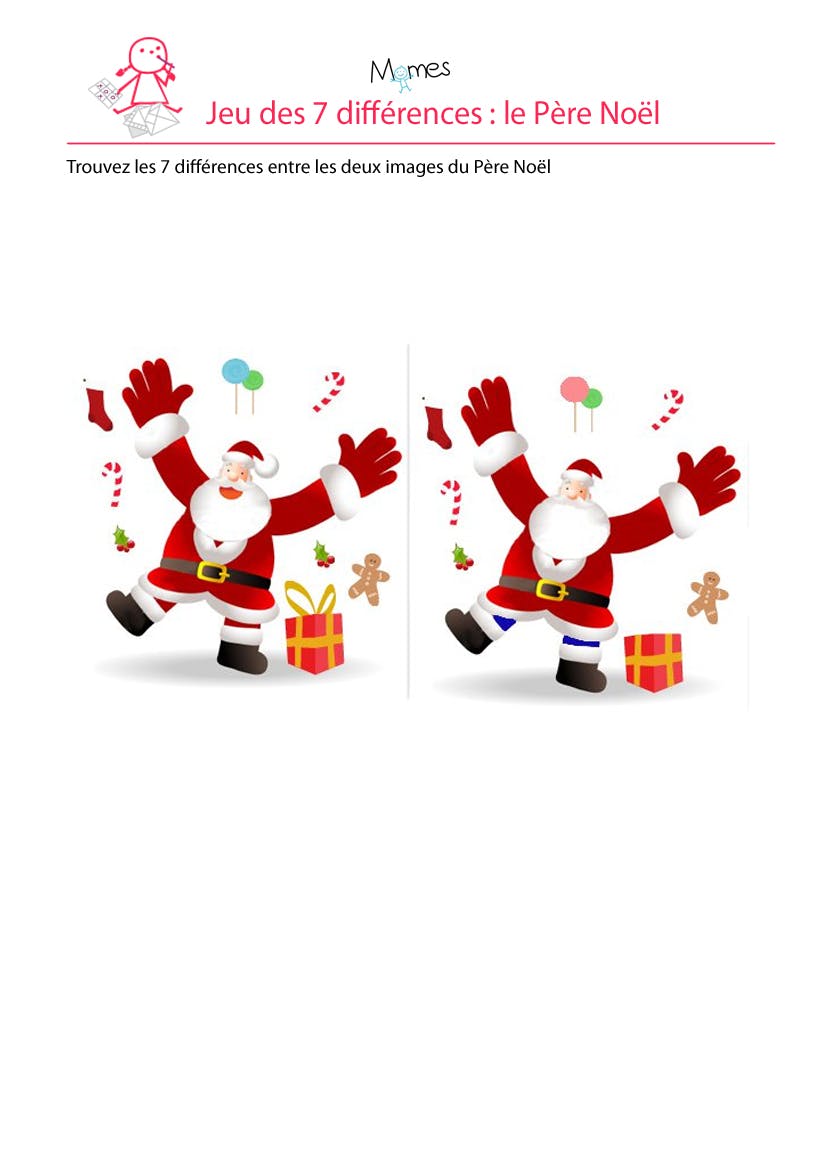 Jeux Des 7 Erreurs Adulte à Imprimer Père noël : jeu des 7 erreurs | MOMES