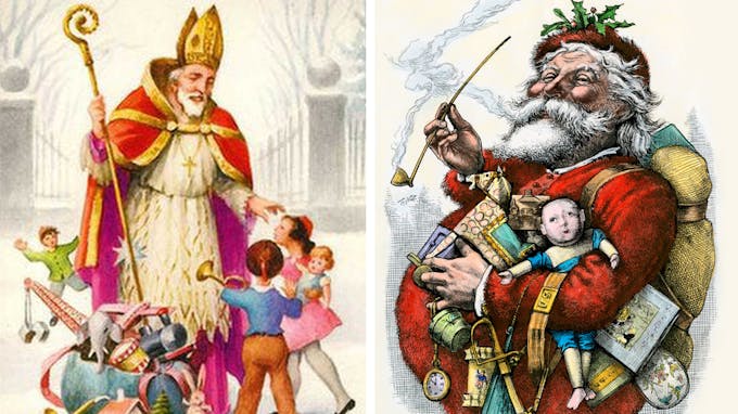 Saint Nicolas et le Père Noël de Thomas Nast