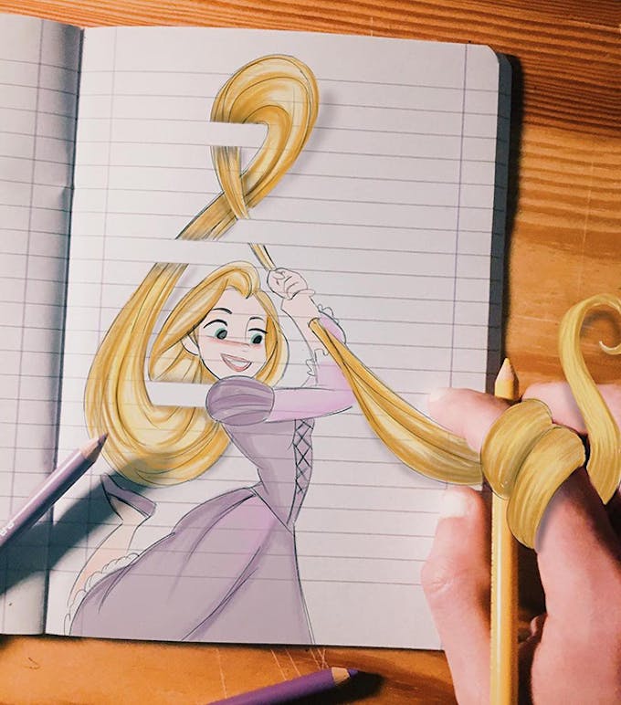 Disney : il dessine et joue avec les lignes des cahiers ...