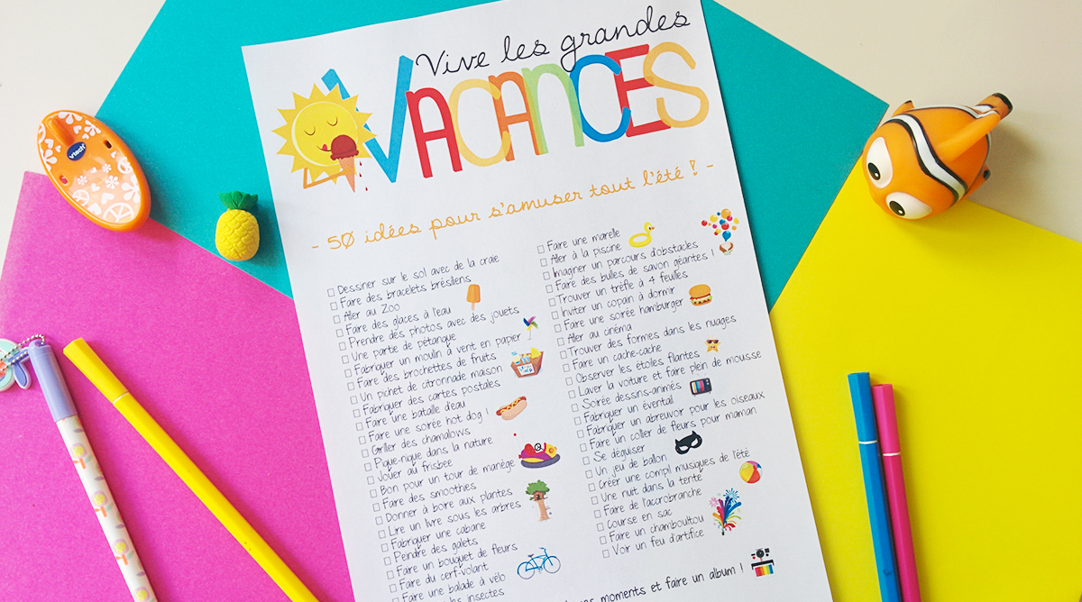 Poster 50 idées d'activités pour l'été ! | MOMES.net