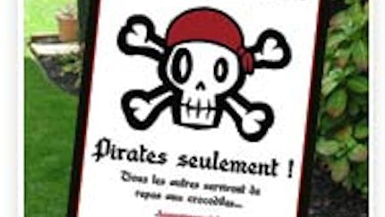 Poster "Pirates seulement" à imprimer