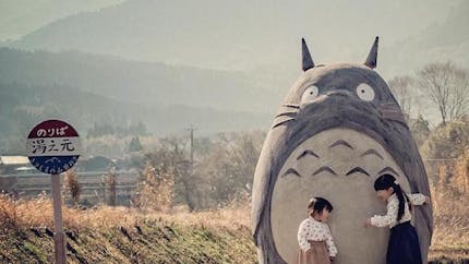 Pour leurs petits-enfants, ils créent un Totoro grandeur nature et son arrêt de bus
