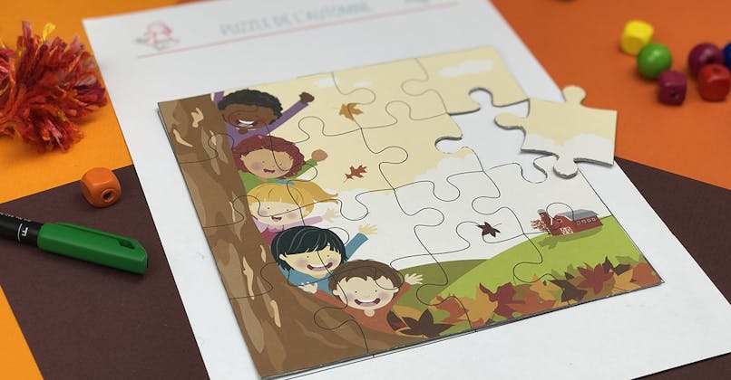 Puzzle de l'automne à imprimer