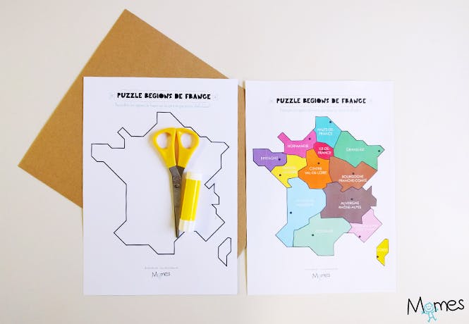 Carte Des Regions De France A Imprimer En Puzzle Momes Net Carte Des Regions De France A Imprimer En Puzzle Momes Net