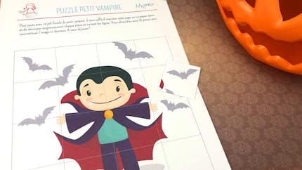 Puzzle Petit Vampire à imprimer
