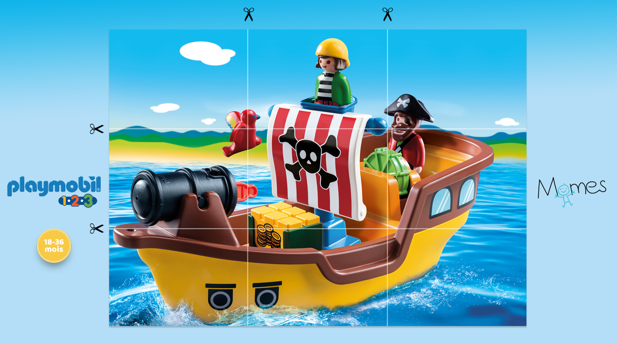 Puzzle Pirates Playmobil 123 A Imprimer Momes Net