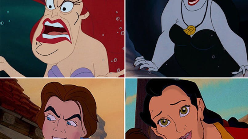 échange visages Disney gentils méchants swaps
