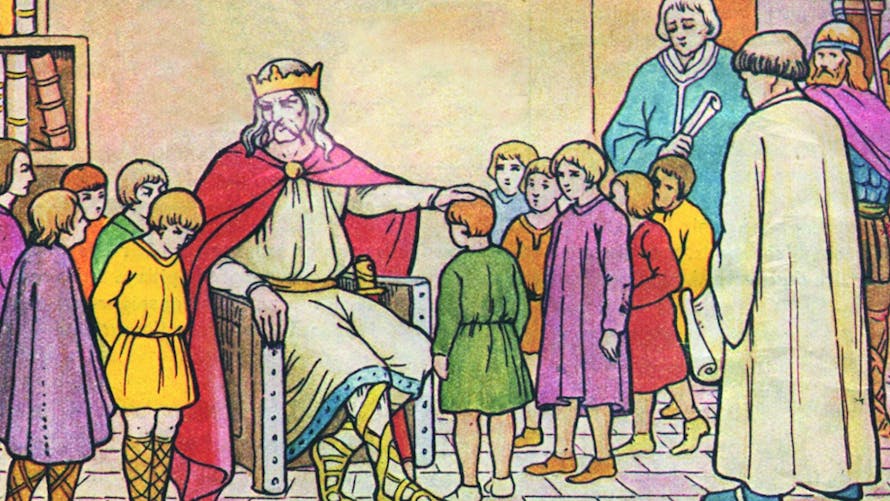 Charlemagne et des enfants