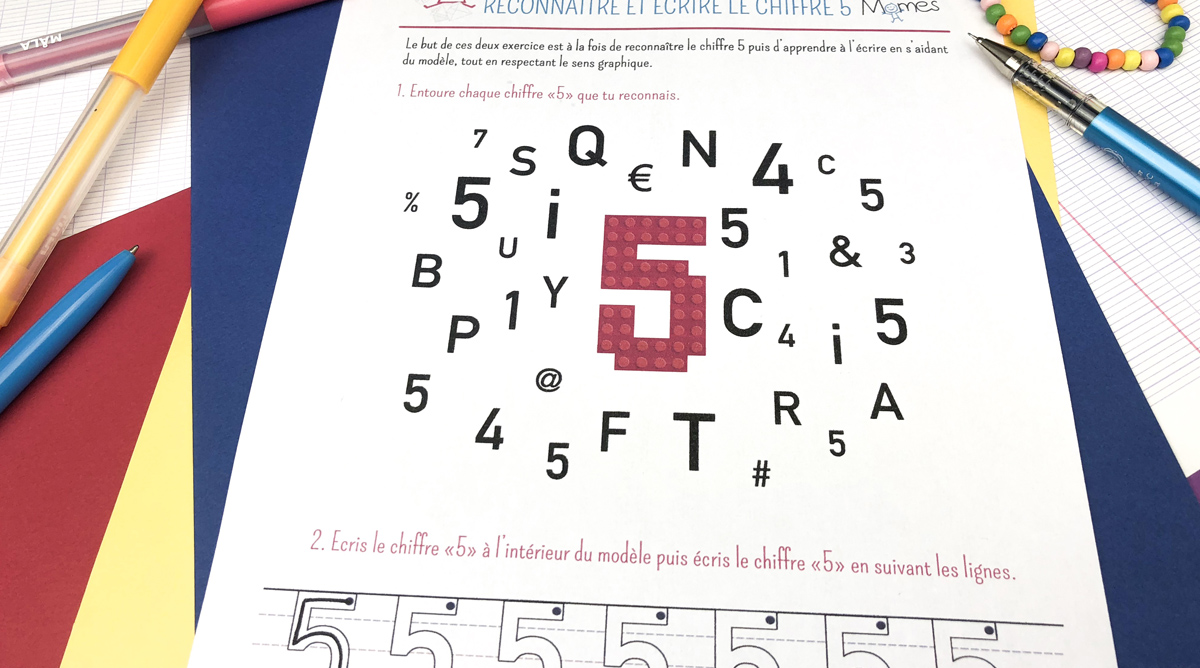 Reconnaitre Et Ecrire Le Chiffre 5 Momes Net