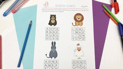 Retrouve les mots : les animaux Retrouve les mots : les animaux