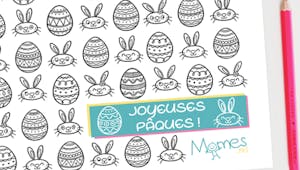 Set de table à imprimer et à colorier : spécial Pâques !