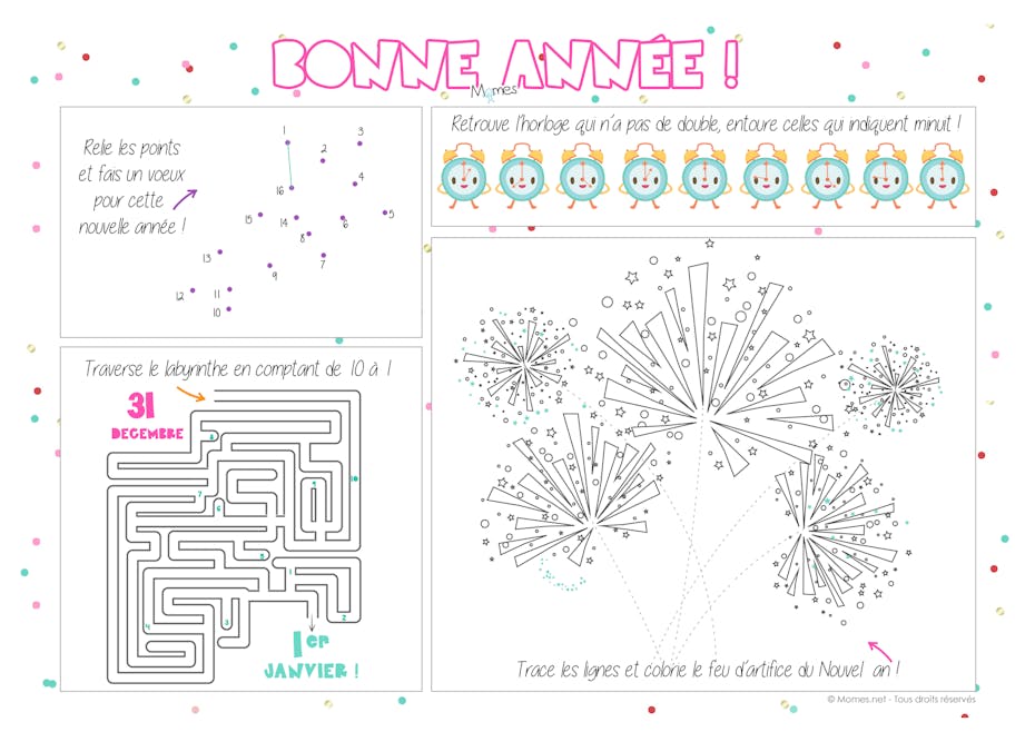 Set De Table A Imprimer Pour Le Nouvel An Momes Net Set De Table A Imprimer Pour Le Nouvel An Momes Net