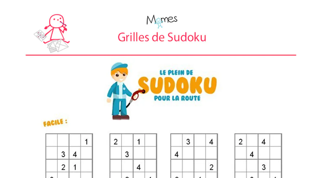 Sudoku enfant à imprimer | MOMES.net