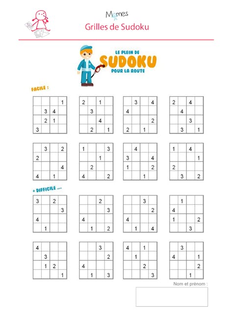 Sudoku Enfant A Imprimer Momes Net Sudoku Enfant A Imprimer Momes Net