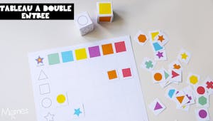 Tableau à double entrée : formes et couleurs