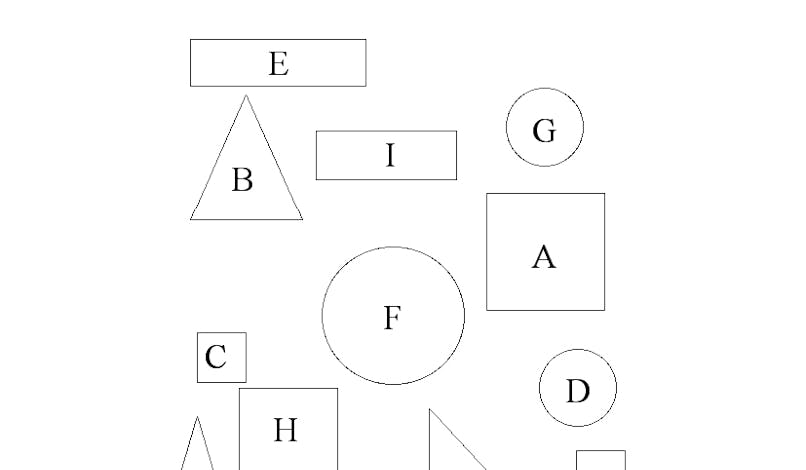 Tableau des formes géométriques: exercice