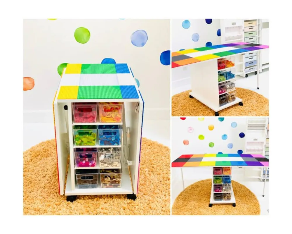 Organisateur de jouets pour enfants avec roues et 6 bacs pour ranger les jouets pour la chambre des enfants chambre des filles Organisateur de jouets pour enfants avec roues et 6 bacs pour ranger les jouets pour la chambre des enfants chambre des filles