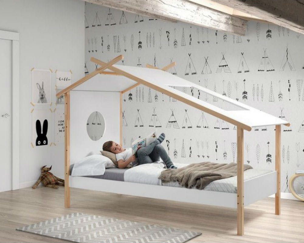 Un lit cabane minimaliste