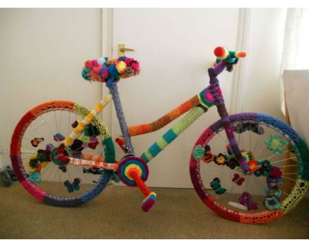 Un vélo tricoté main