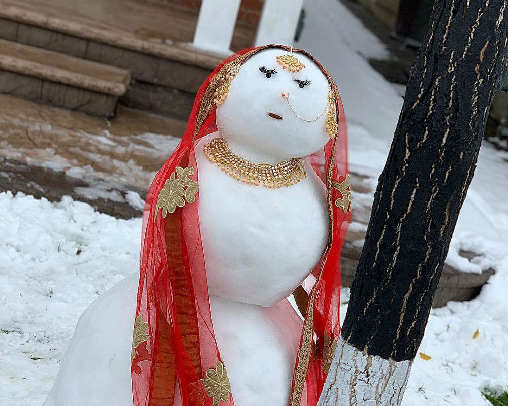 Une dame de neige hindoue