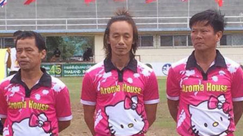football maillot rose Hello Kitty