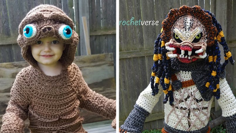 maman incroyables déguisements en tricot E.T. Predator
      Ça Harry Potter