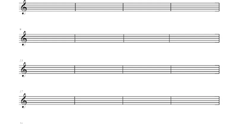 Une portée vierge à imprimer | MOMES