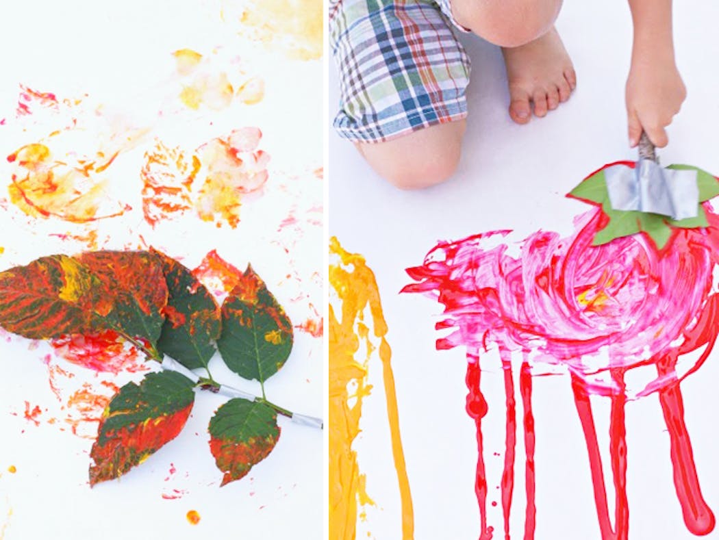 DIY : 13 façons originales de faire de la peinture avec les enfants sans  pinceau