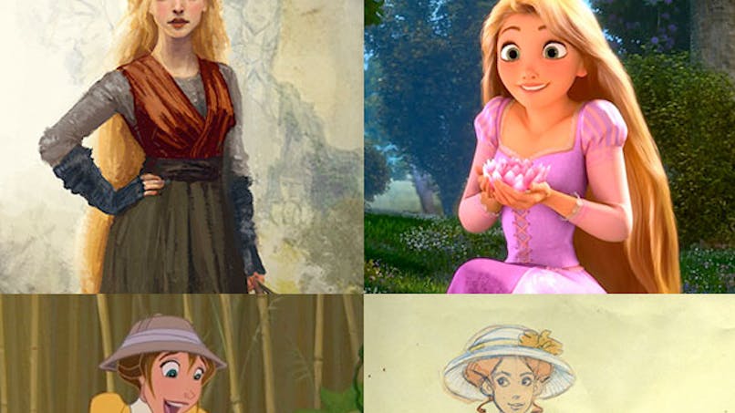 Disney personnages dessins originaux travaux
      préparatoires